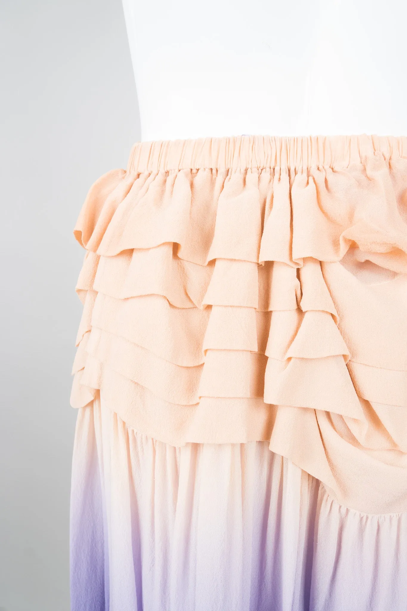 Ombré Chiffon Ruffle Skirt