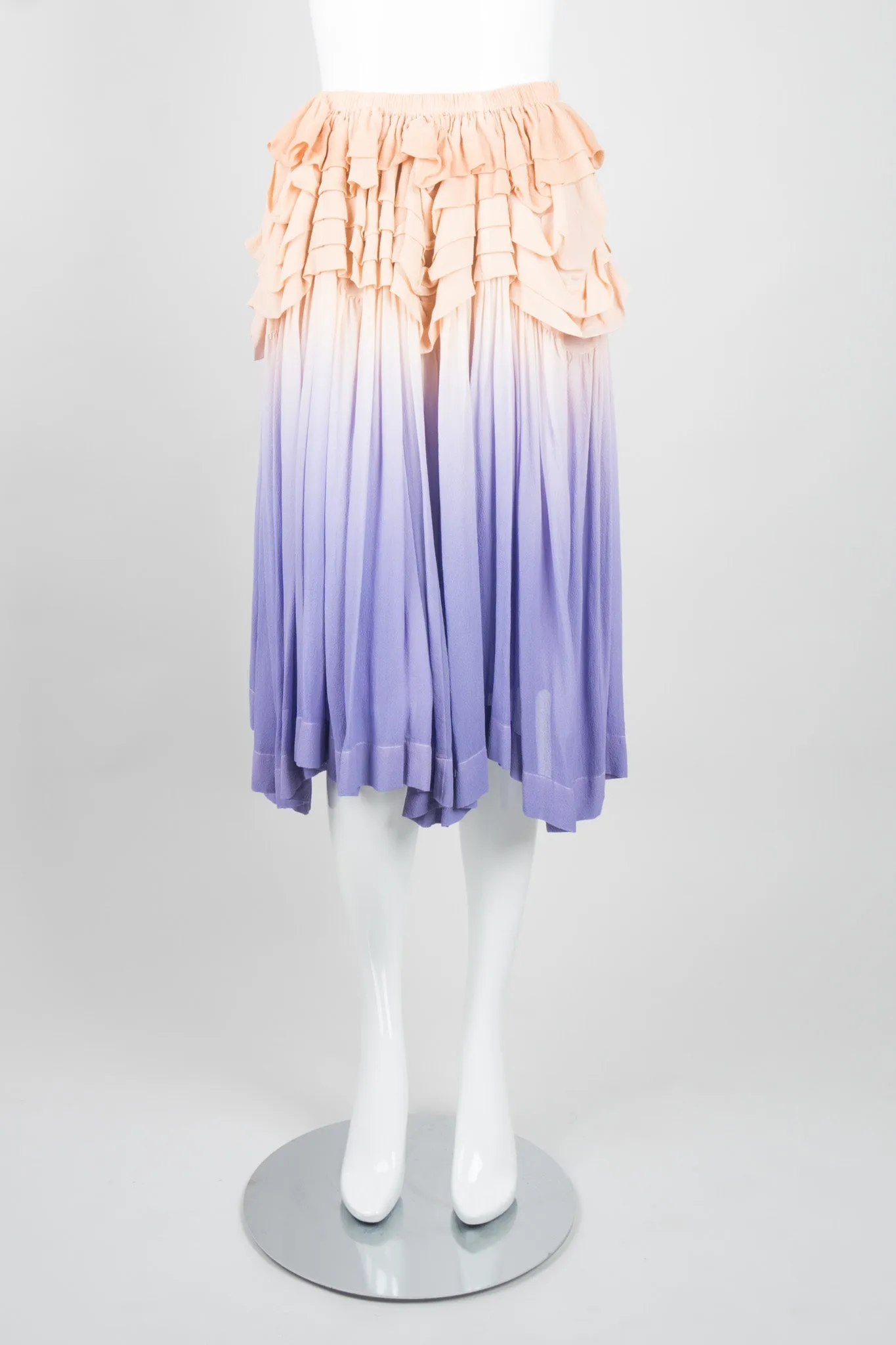 Ombré Chiffon Ruffle Skirt