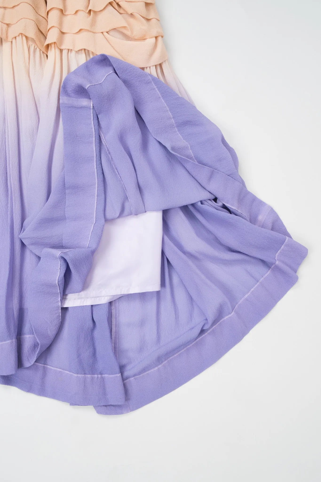 Ombré Chiffon Ruffle Skirt