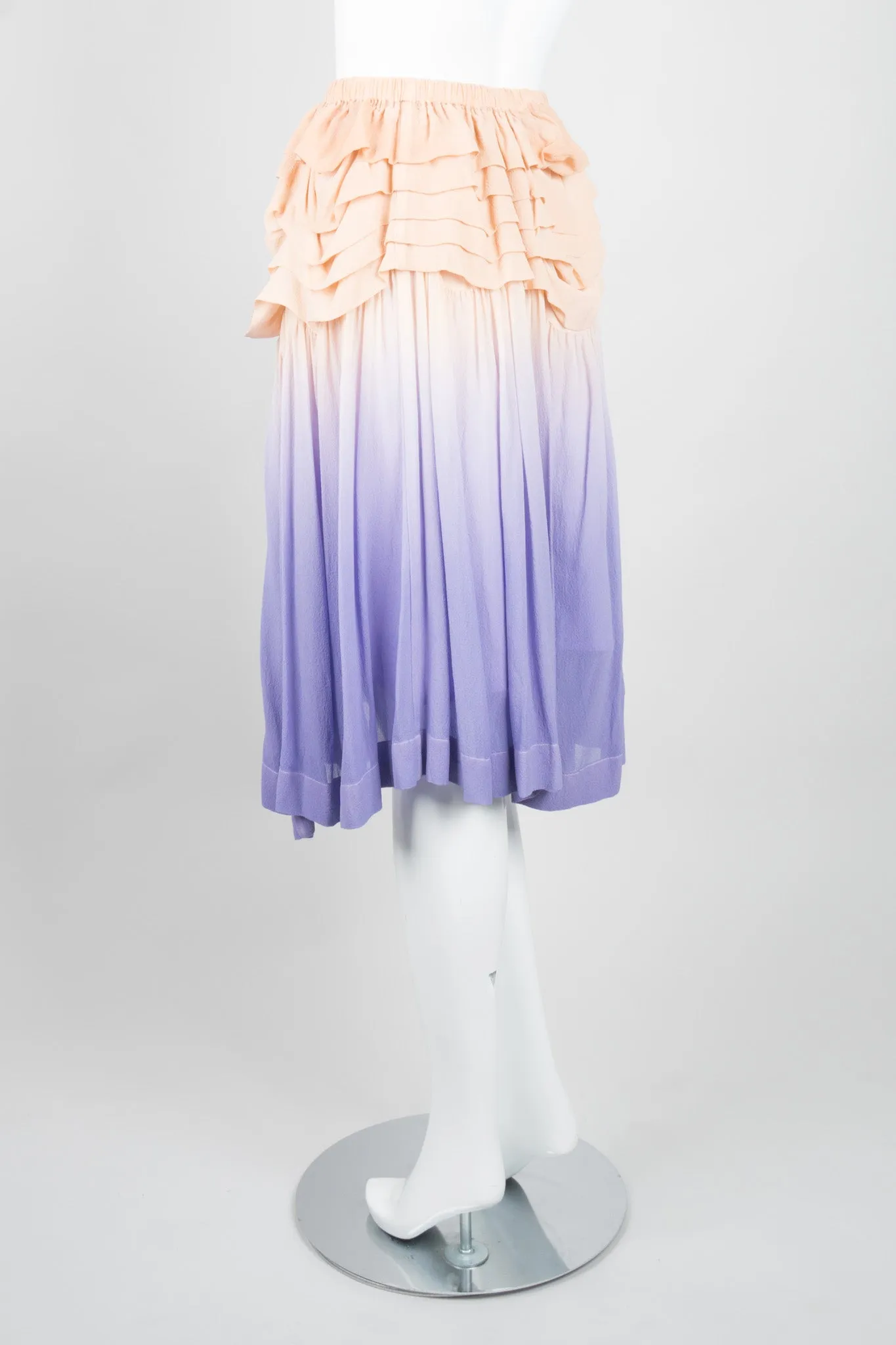 Ombré Chiffon Ruffle Skirt