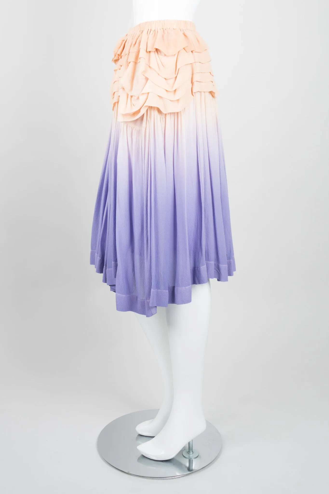 Ombré Chiffon Ruffle Skirt