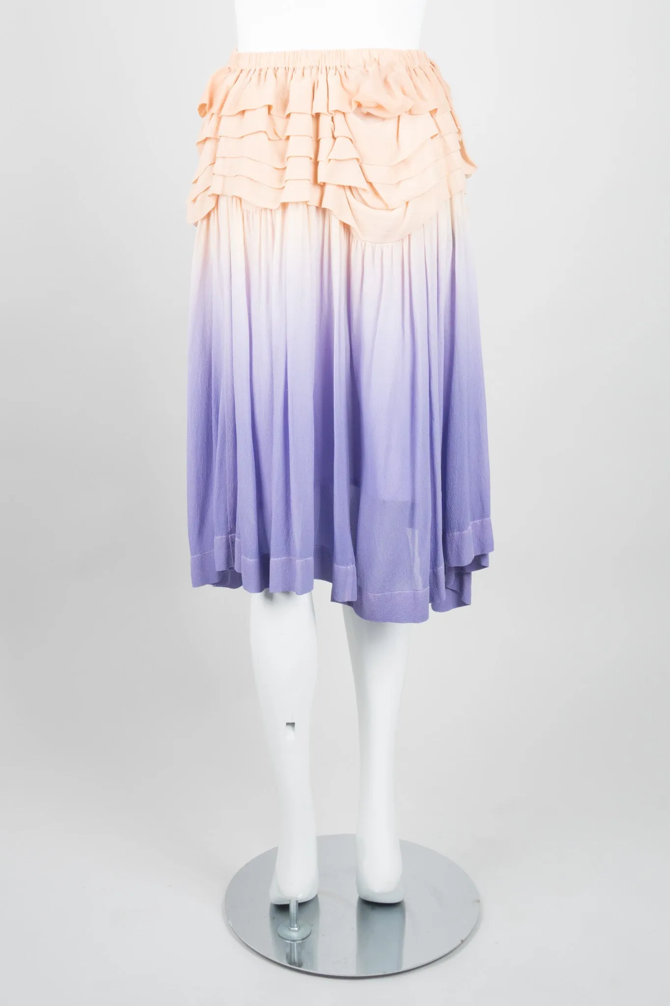 Ombré Chiffon Ruffle Skirt