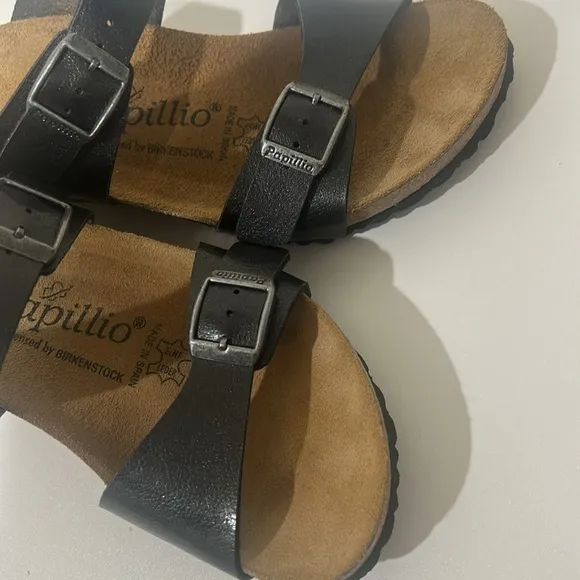 Papillio Birkenstock Dorothy Wedge Sandal Women's Size 38 / 7 Black