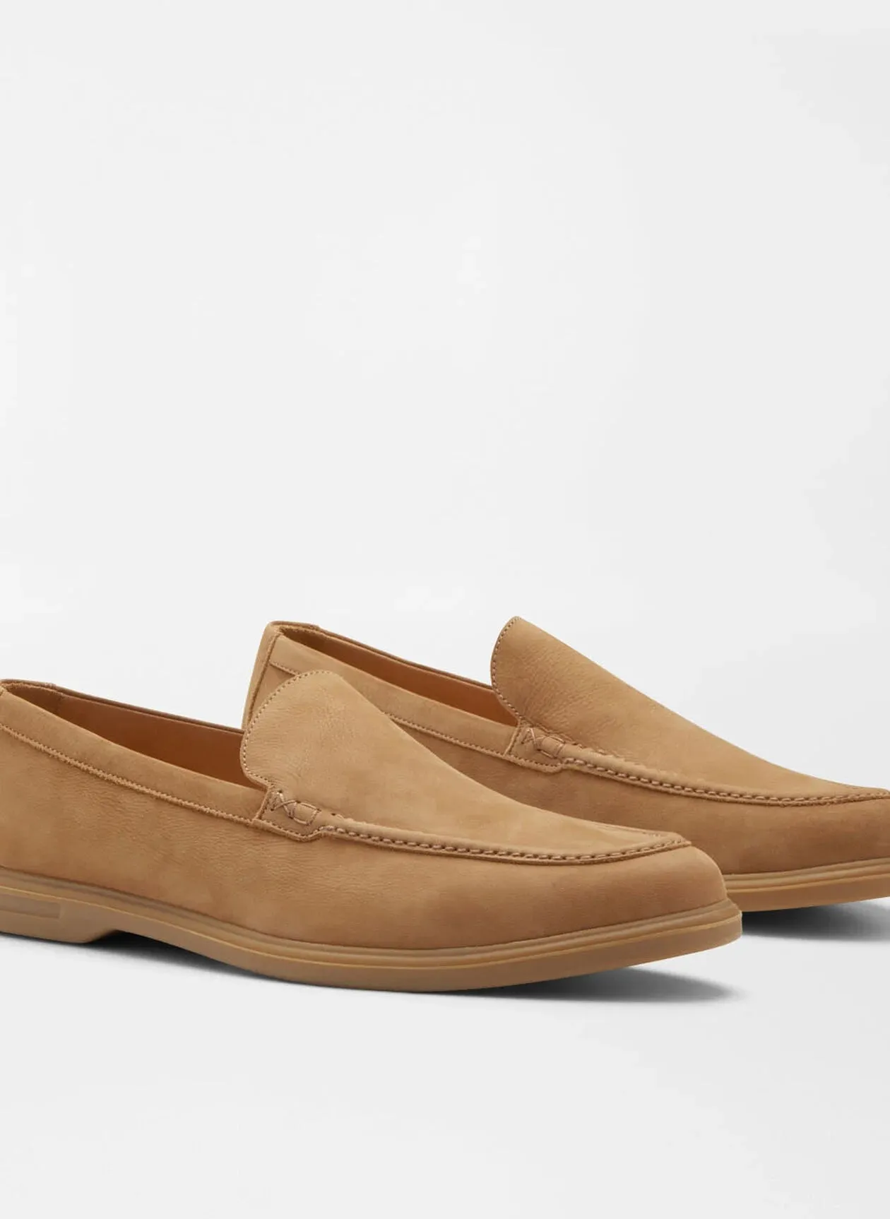 Peter Millar Excursionist Nubuck Venetian Loafer - British Tan