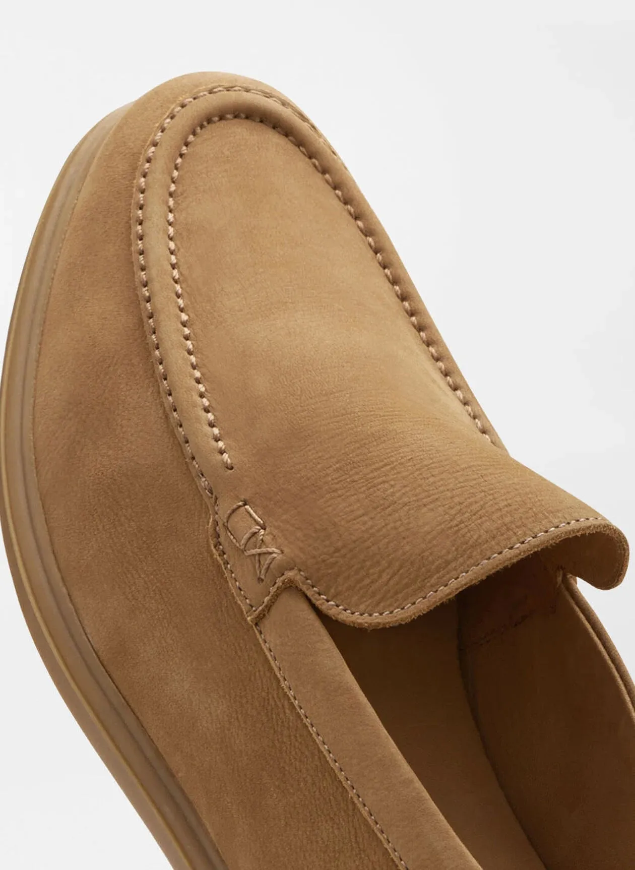 Peter Millar Excursionist Nubuck Venetian Loafer - British Tan