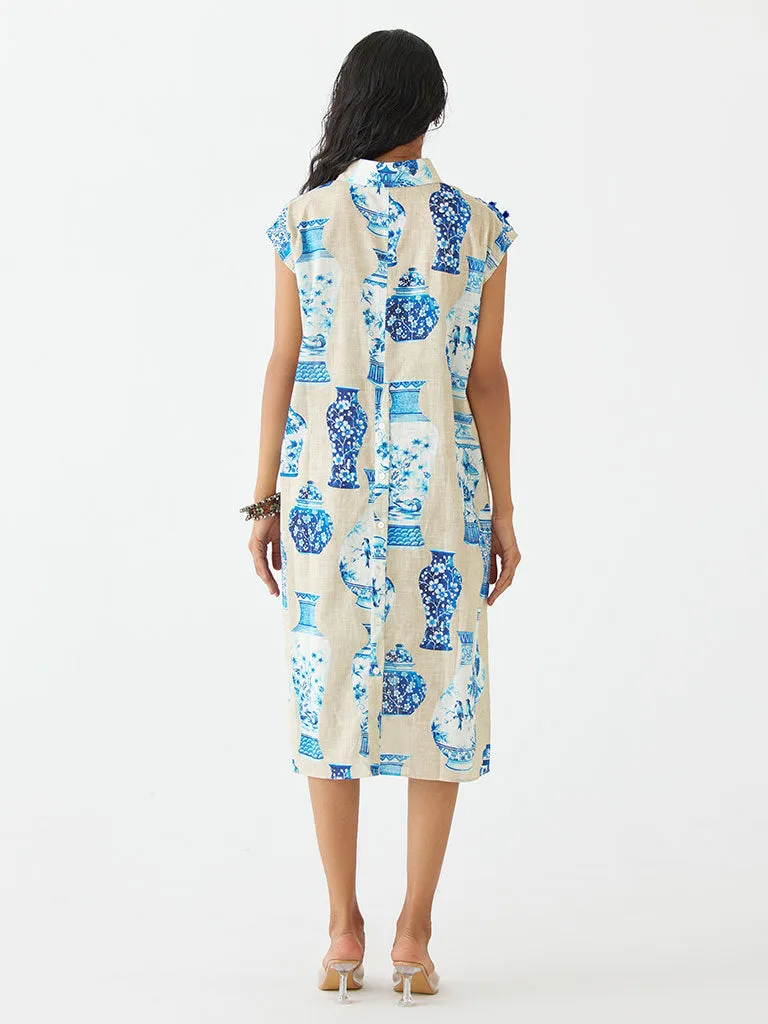Porcelain Knot Shirt Dress
