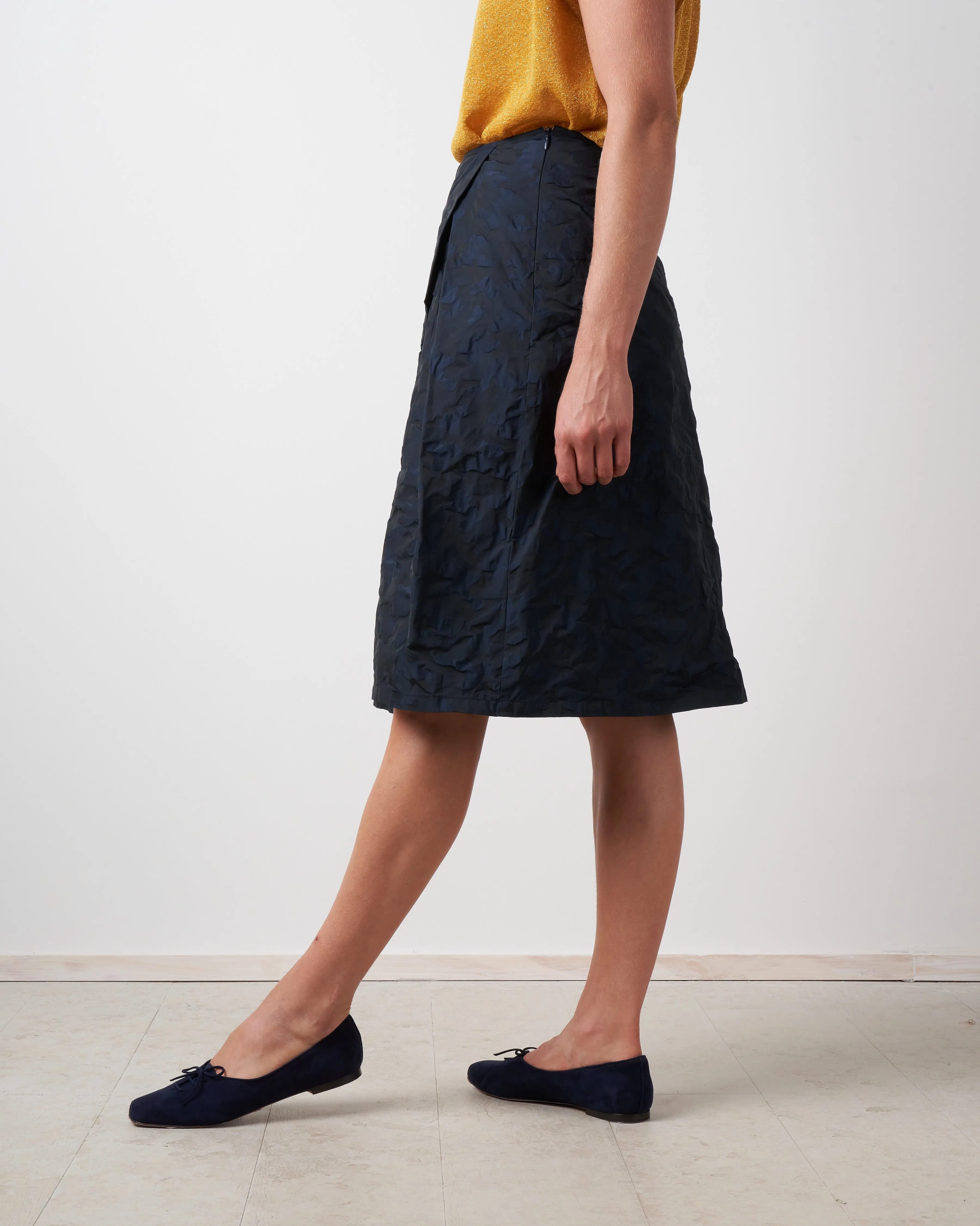 rock falte skirt - blue black