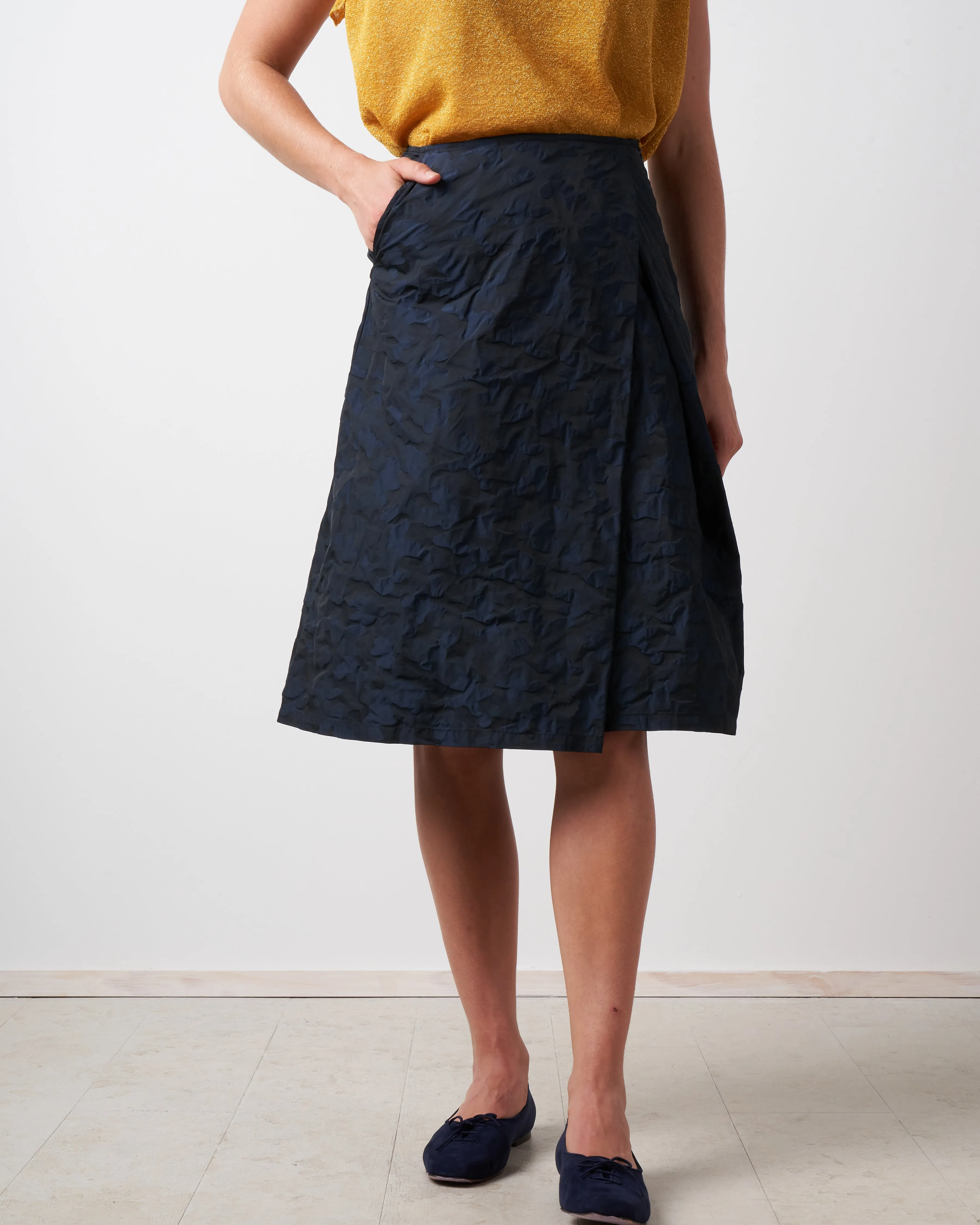rock falte skirt - blue black