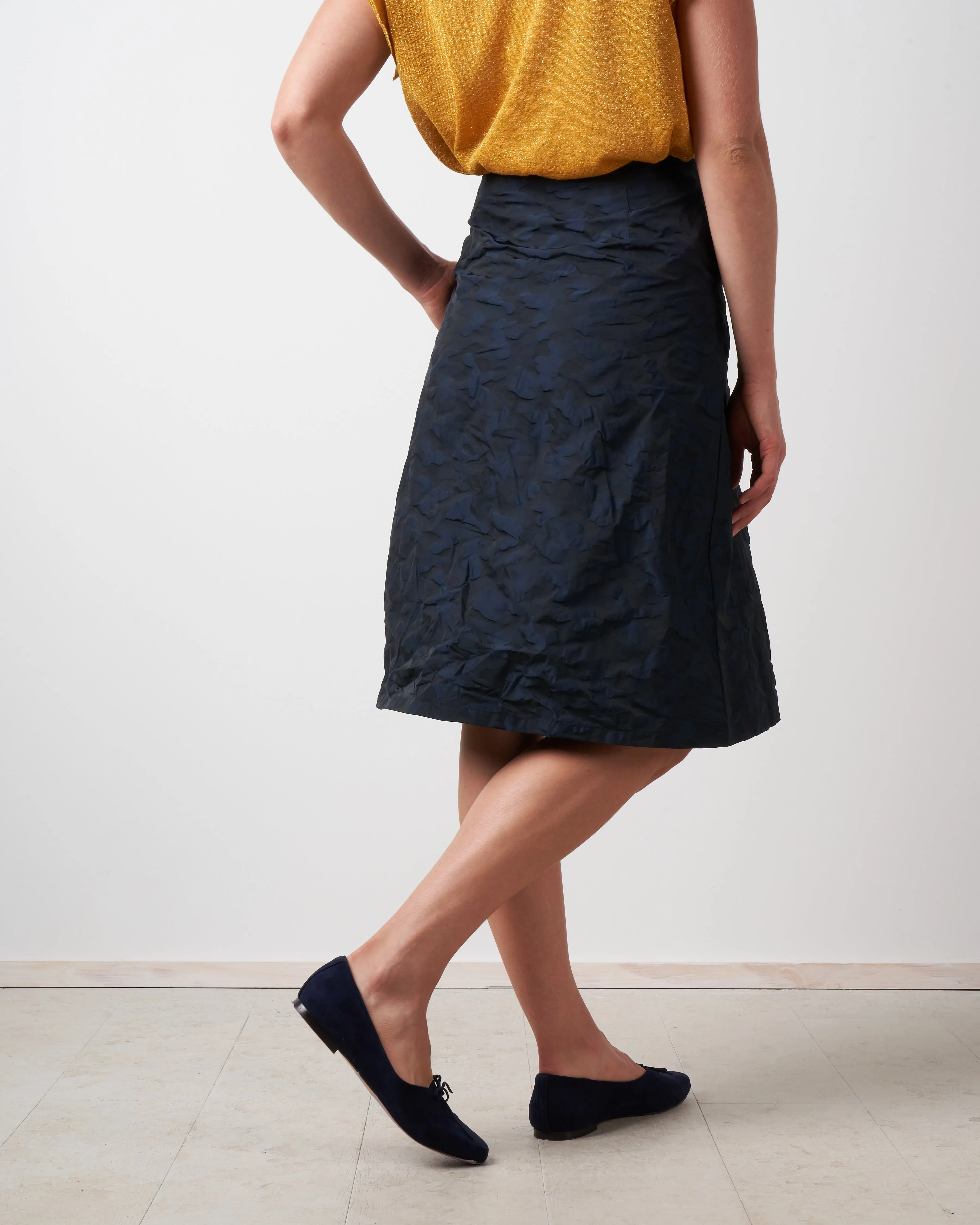 rock falte skirt - blue black