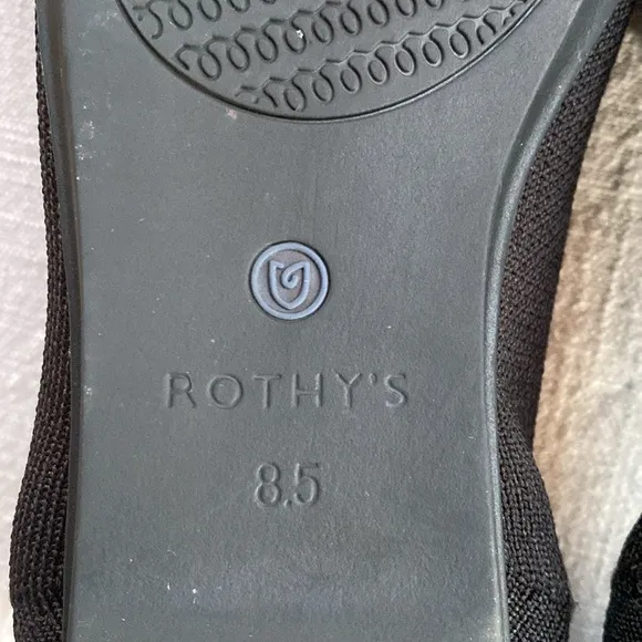 Rothy’s Black Loafer Women’s Shoes Sz 8.5