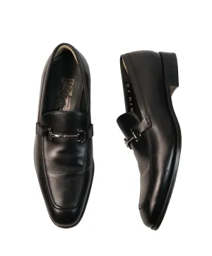 SALVATORE FERRAGAMO - “Fenice” Black Gancini Bit Loafer - 9