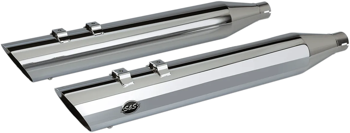 S&S Cycle 550-0691 4in. Touring Slip-On - Chrome