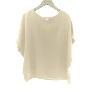 Satin Boxy T-Shirt - Champagne