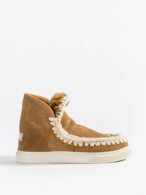shearling mini eskimo sneaker - brown