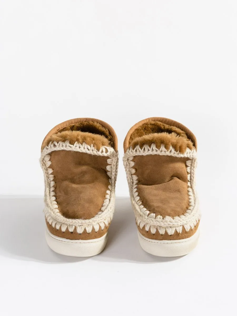 shearling mini eskimo sneaker - brown