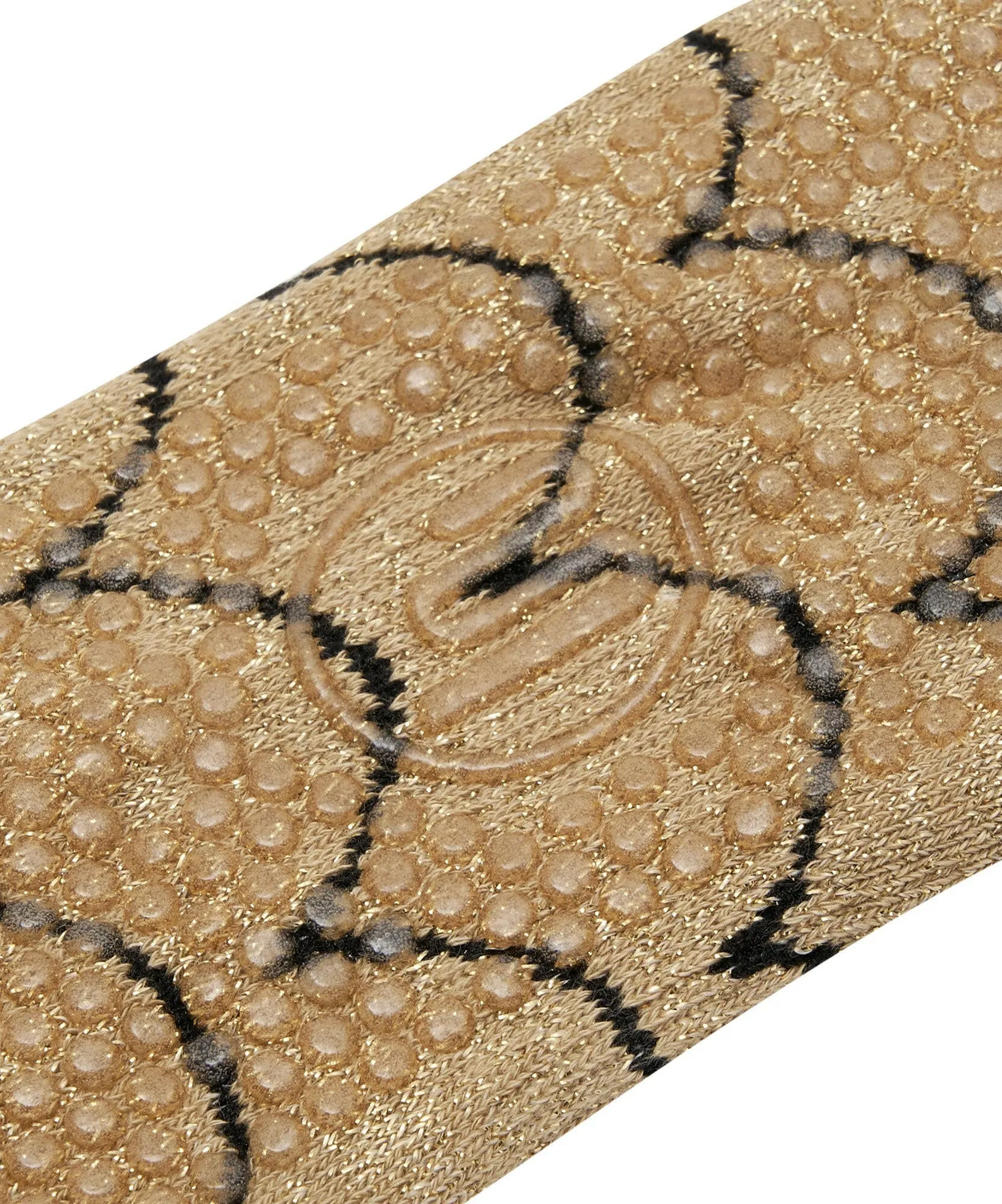 Slide On Non Slip Grip Socks - Scallop Gold