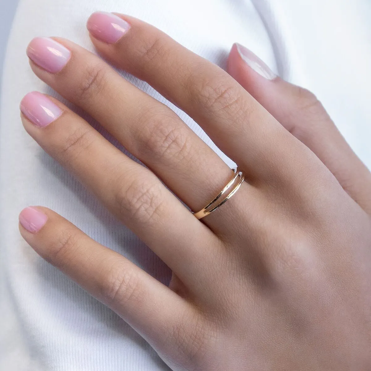 Solid Two Row Ring