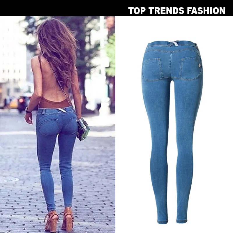 Super Stretch Comfortable Low Waist Denim Trousers