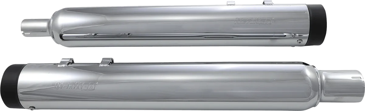 SuperTrapp 144-78228 4in. Stout Slip-On Muffler - Chrome/Black Ceramic