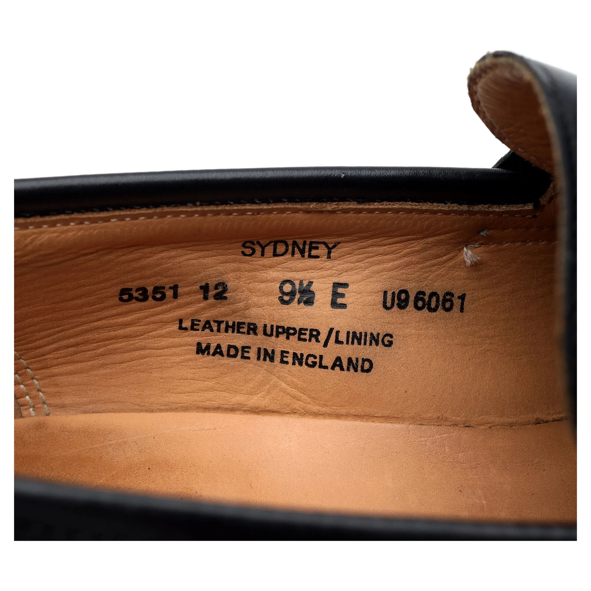 'Sydney' Black Leather Loafer UK 9.5 E