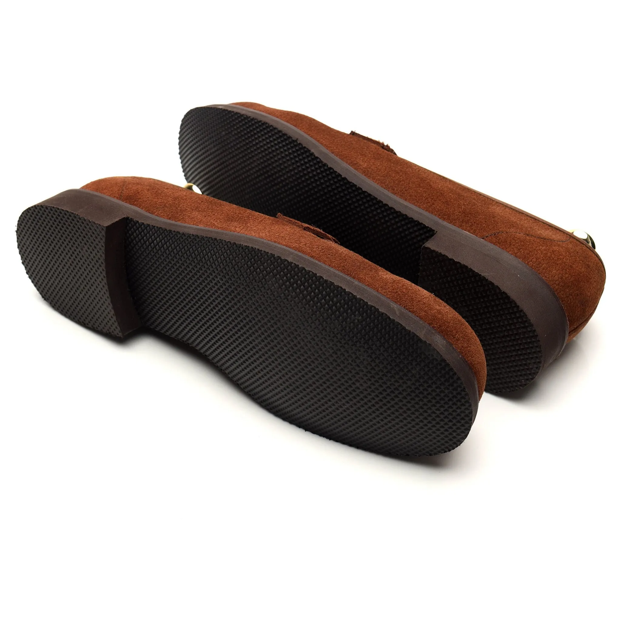 'The Colony' Tan Brown Suede Horse-bit Loafer UK 10 E