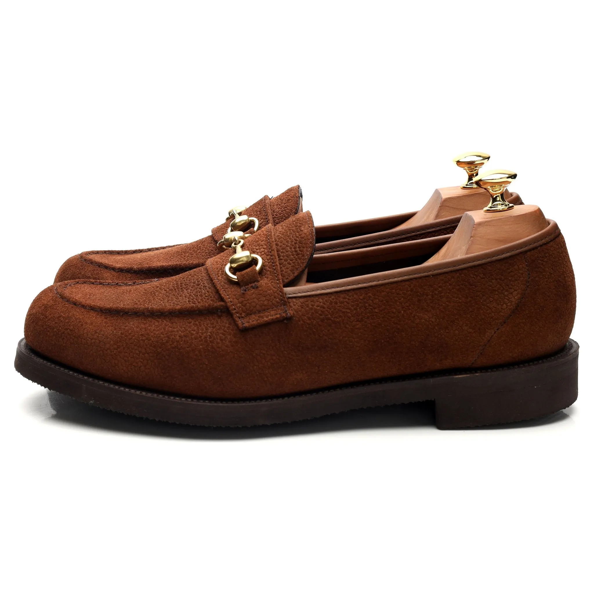 'The Colony' Tan Brown Suede Horse-bit Loafer UK 10 E