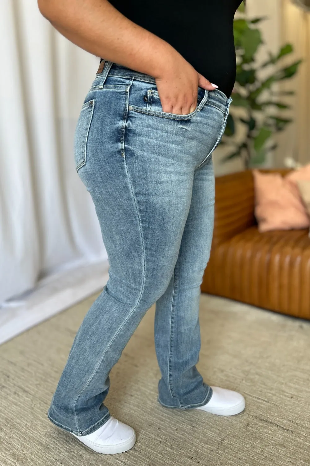 The Madison- Medium Rise Bootcut Judy Blue Jeans
