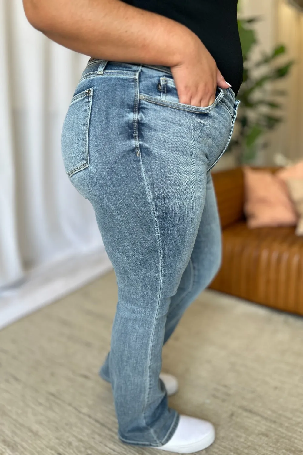 The Madison- Medium Rise Bootcut Judy Blue Jeans