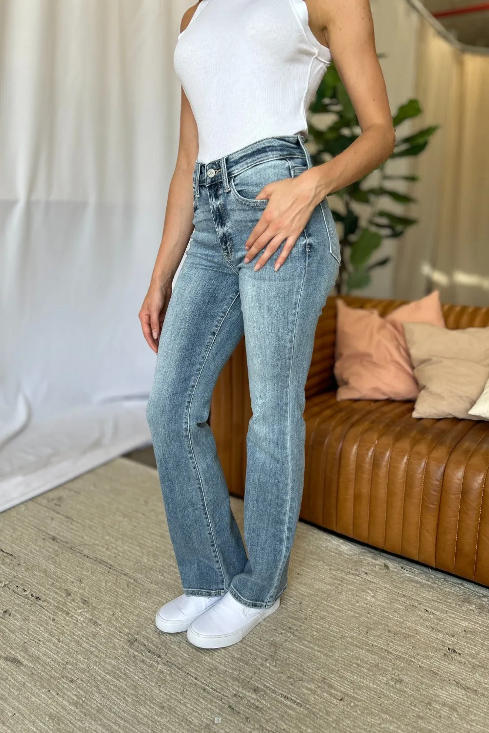 The Madison- Medium Rise Bootcut Judy Blue Jeans
