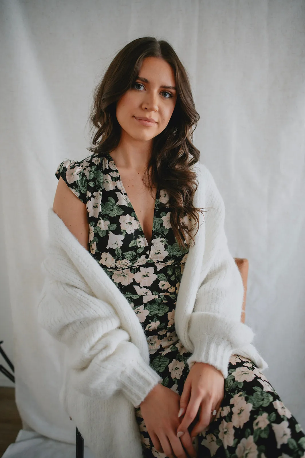 The Marlowe Cardigan - Snow - PLUS