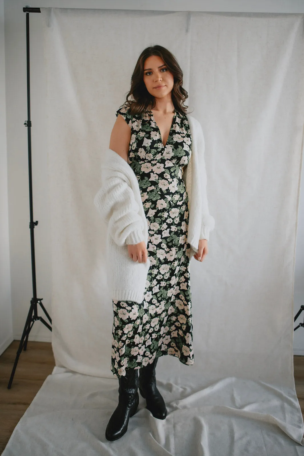 The Marlowe Cardigan - Snow - PLUS