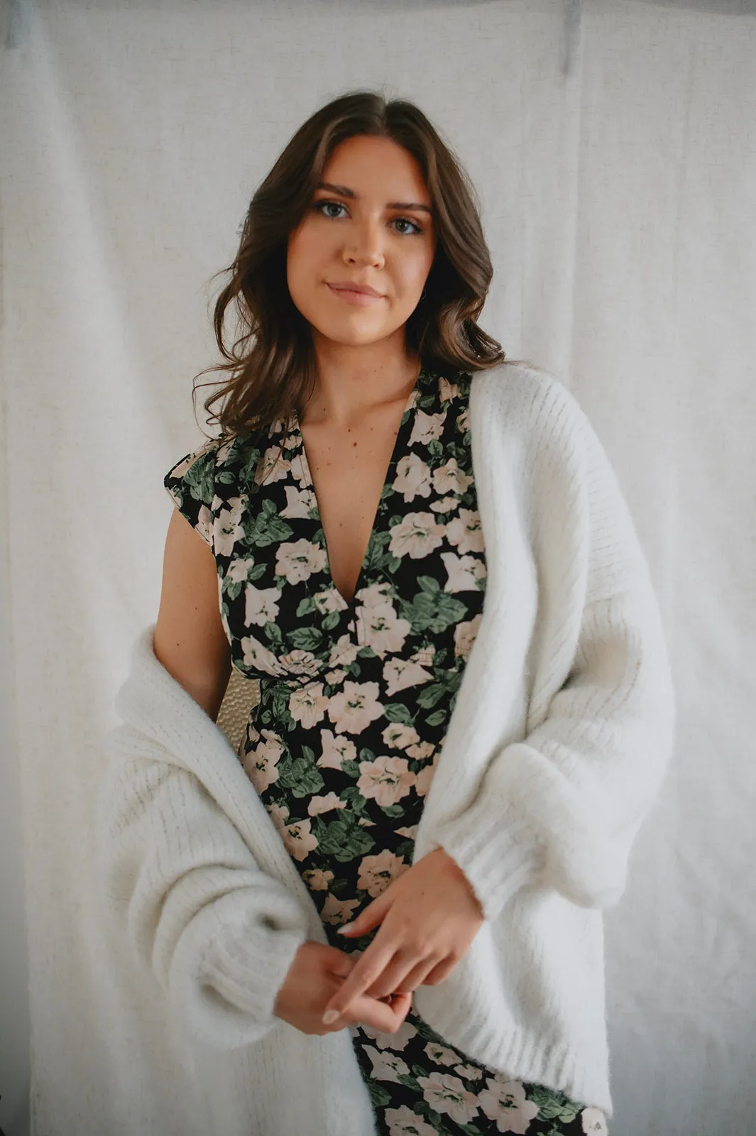 The Marlowe Cardigan - Snow - PLUS