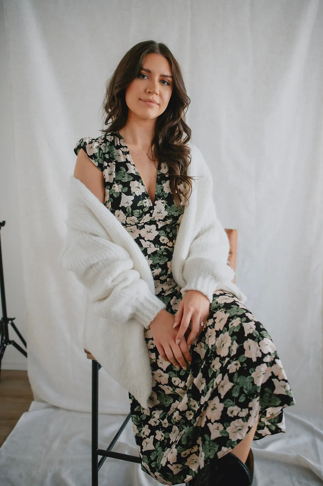 The Marlowe Cardigan - Snow - PLUS