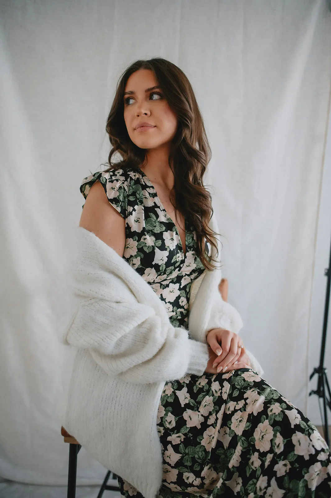 The Marlowe Cardigan - Snow - PLUS