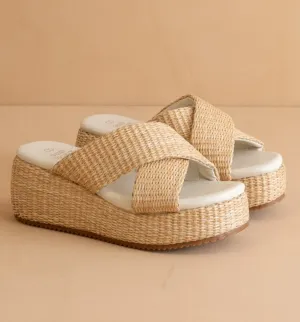The Molly Raffia Flatform Sandals