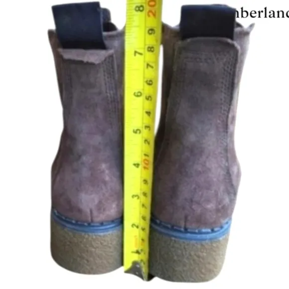 Timberland Bluebell Chelsea Wedge Brown Suede Leather Ankle Boot Shoe Women 10