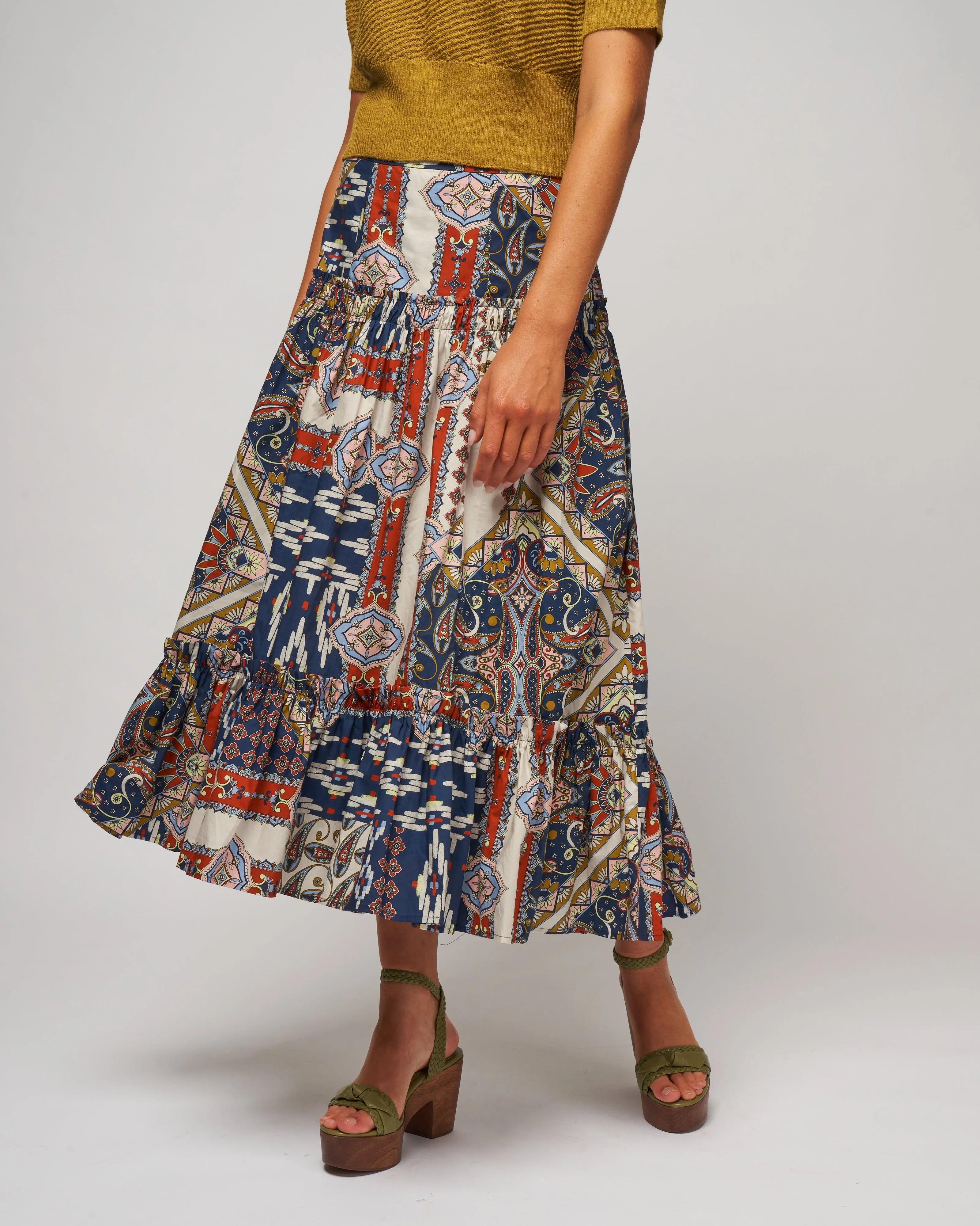 tisbury skirt - pandora patchwork midnight spice