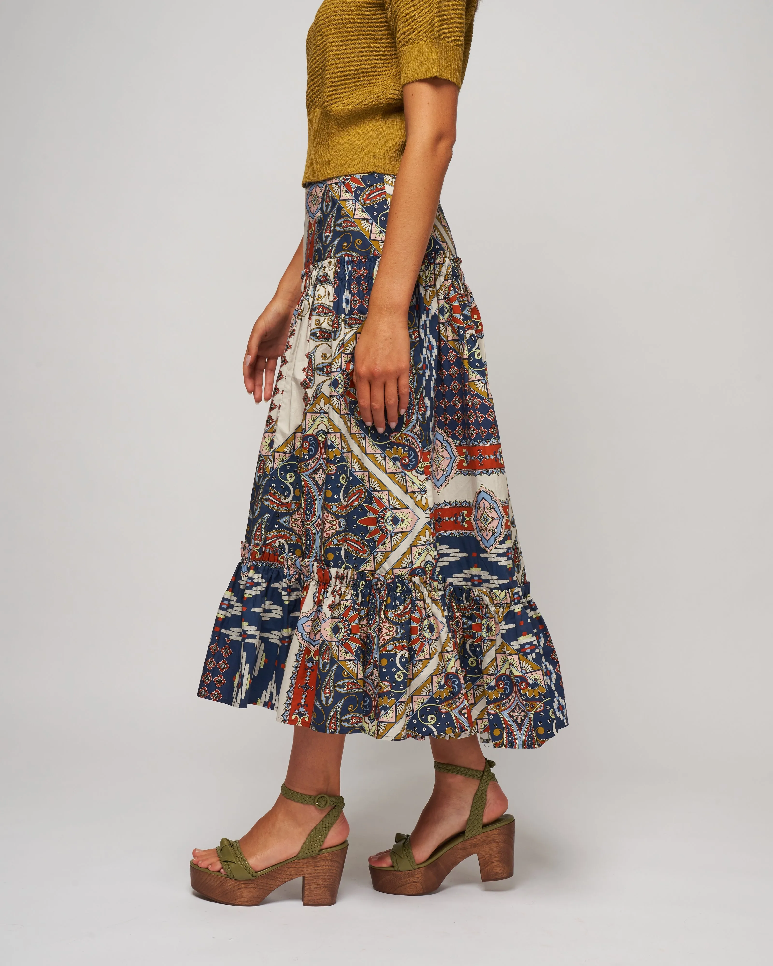 tisbury skirt - pandora patchwork midnight spice