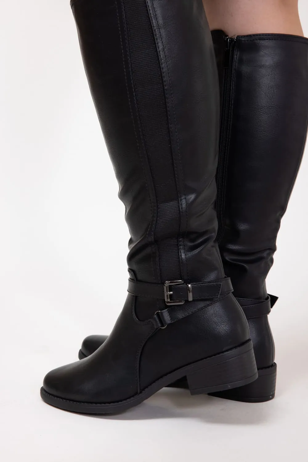 Top Moda Alana Tall Boots for Women in Black | ALANA-8 BLACK