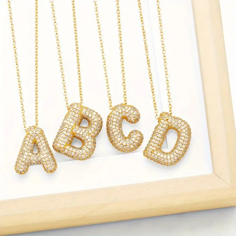 ✨Trendy Bubble Initial Necklaces✨