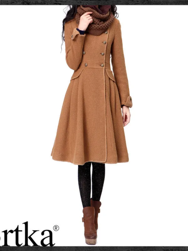 vintage military heroine brown coat