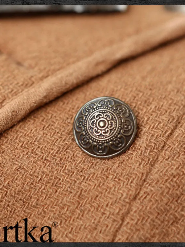 vintage military heroine brown coat