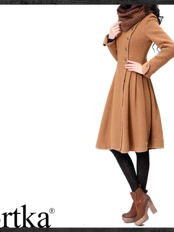 vintage military heroine brown coat