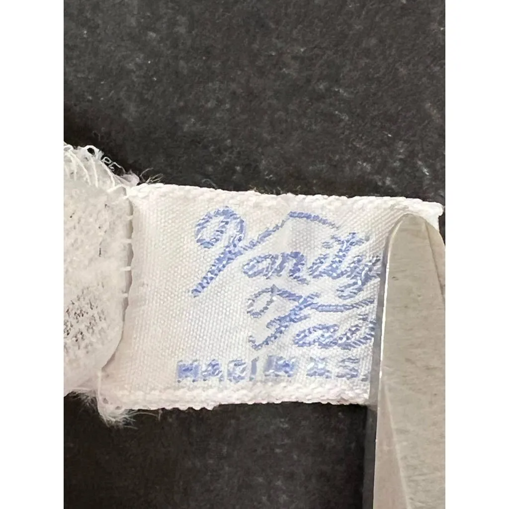 VTG Vanity Fair 1950s White Full Slip - 100% Nylon - Sheer Lace Cups - Size 40T