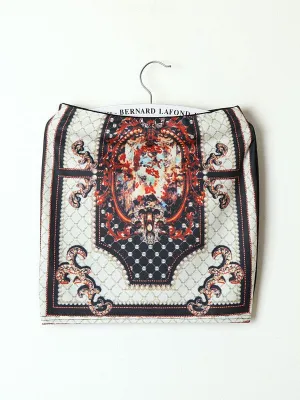 wild tribal prints stretch skirt