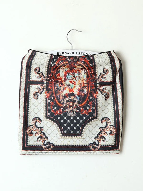 wild tribal prints stretch skirt