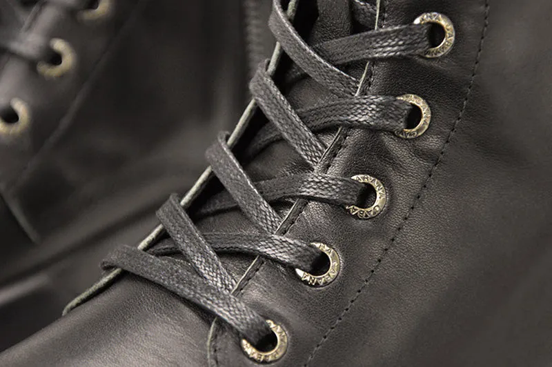 Winter Lace Up Punk Style Zippers Motorcycle Biker Boots Men