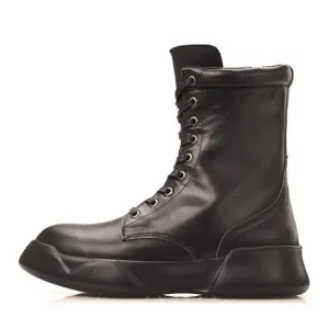 Winter Lace Up Punk Style Zippers Motorcycle Biker Boots Men