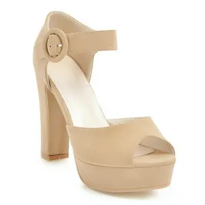 Women Pumps Peep Toe Square High Heel Casual Black Sexy Fashion Women Shoes Platform Women Pumps