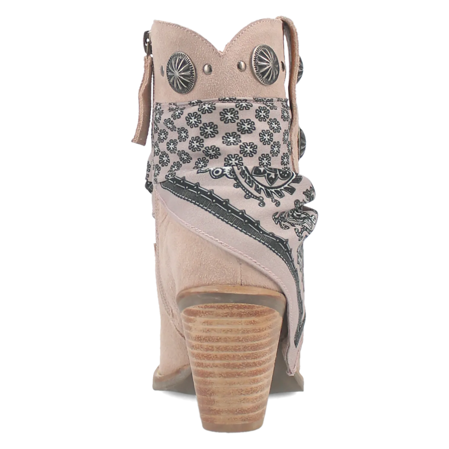 Women's Dingo Sand Bandida Zipper J-Toe Bootie with Bandana Accent